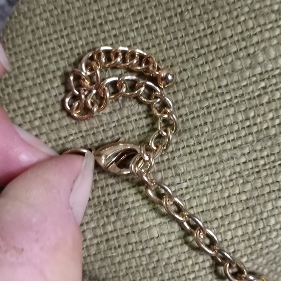 Large goldtone statement runway disc and balls noisy necklace fun! - Picture 3 of 5